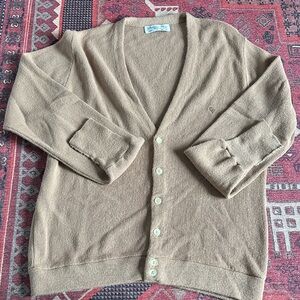 Dior Men's Beige Cardigan Sweater